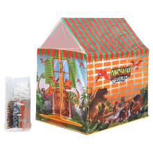 Doe-het-zelf speelhuisje/tent voor kinderen, geen gereedschap nodig voor de montage, binnen- en buitentent met afmetingen 94 cm L x 70 cm B x 104 cm H