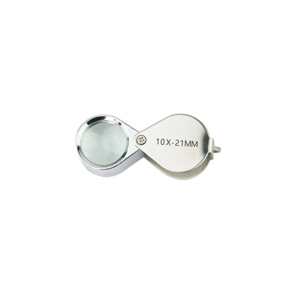 Silver Precision Magnifier 10X, 22Mm Loupe For Detailed Observation, Professional Jewellery Stamp Inspection Tool