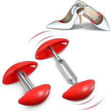 Expandable Shoe Trees Pair, Length Adjustable from 2.8 to 4.7 Inches, Maintains Shoe Shape, Compact for Storage in Travel Bag