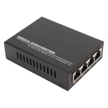 Convertitore di rete a fibra ottica 1G con porta ottica, 4 porte Ethernet, modulo SFP