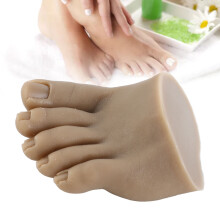 Dunkelhäutiger Silikon-Falschhalf-Fußmodell für Nagelkunst, Tätowierungen & Pediküre-Übungen