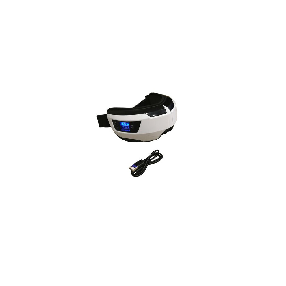 Heated Eye Massager Glasses for Dry Eyes Headache Relief, 46C Warm Compress with Air Pressure Vibration, Bluetooth