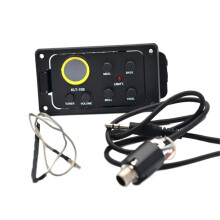 Acoustic Guitar Pickup with Integrated Tuner, 4 Band EQ, Low Feedback for 36 and 38 Travel Guitar