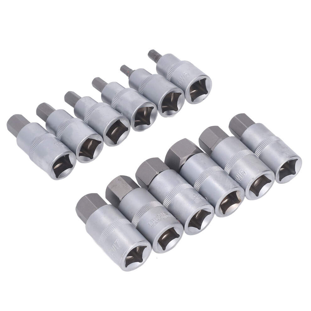 12-Piece Steel Drive Socket Set 1/2In Impact, H5-H22 9461389672669