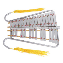 27 Note Glockenspiel Bell Kit with Mallets, Crisp Bright Sound Metal Bars for Kids and Adults