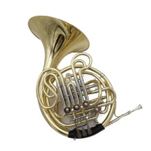 Professional Double French Horn F/Bb 4 Valves Brass Instrument with Case for Students and Bands
