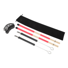 Drum Brush Kit with Durable Metal Drumsticks for Natural Jazz Tone and Beginner Practice