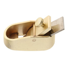 Violin Plane Cutter Golden L Size Curved Sole Luthier Thumb Plane for Precise Violin Crafting