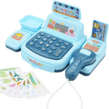 Spielzeug-Supermarkt-Kassierer-Set für Rollenspiele, Kinderkasse mit Taschenrechner für Rollenspiele und frühkindliches Lernen, ABS-Material
