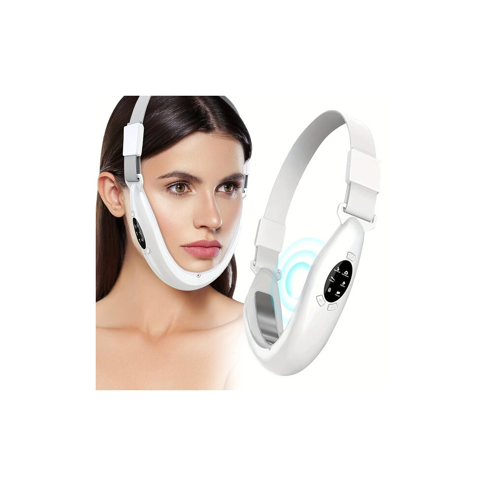 Facial Massager Stick for Double Chin Reduction and Contour Defining, Portable Rechargeable Beauty Device for Skin Toning