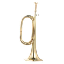 Vintage Copper Bugle Trumpet with Clear Projection Sound for School or Marching Band Beginners