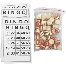 Conjunto de Cartões de Jogo Bingo para Treinamento Cognitivo de Idosos e Melhoria da Memória - 40 Cartões com 75 Fichas Numéricas