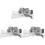 3Pcs Silver Iron Locking Hinges 180 Folding Self-Closing Door Hinges 4