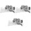 3Pcs Silver Iron Locking Hinges 180 Folding Self-Closing Door Hinges 5