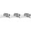 3Pcs Silver Iron Locking Hinges 180 Folding Self-Closing Door Hinges 6