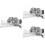 3Pcs Silver Iron Locking Hinges 180 Folding Self-Closing Door Hinges 7