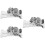 3Pcs Silver Iron Locking Hinges 180 Folding Self-Closing Door Hinges 8