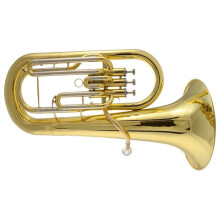 Professional Brass Euphonium B Flat 3 Valve Gold Lacquer Finish for Band Performance