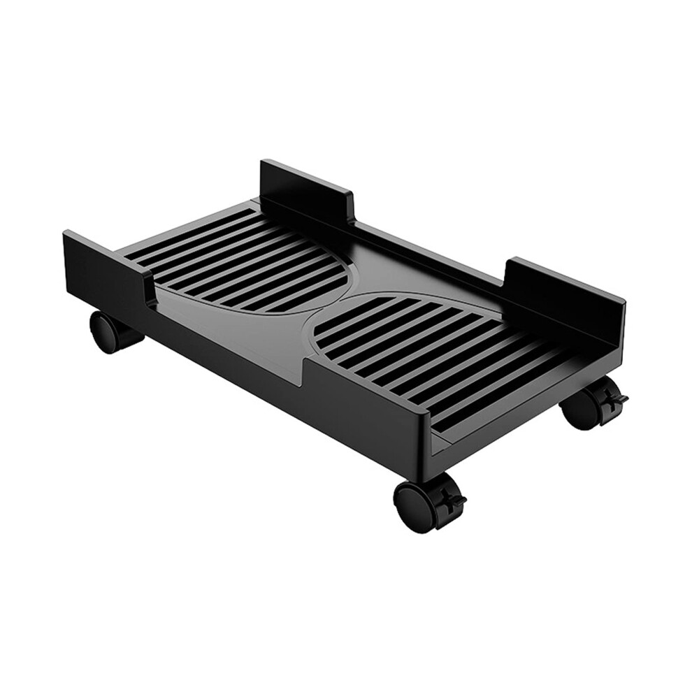 Computer Cpu Stand Adjustable Pc Tower Cart With Locking Wheels, Stable Support And Protective Baffles 9330225641858
