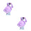 2Pcs Durable Purple Sunscreen Shirt with Hat and Uv Face Shield 3