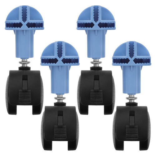12Pcs Easy Assembly Cat Cage Wheels Sky-Blue Abs+iron Durable Casters 1