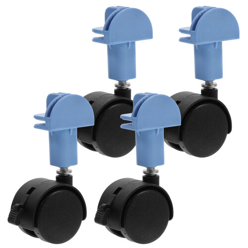 12Pcs Easy Assembly Cat Cage Wheels Sky-Blue Abs+iron Durable Casters 2