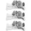 3Pcs Silver Iron Locking Hinges 180 Folding Self-Closing Door Hinges 9