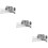 3Pcs Silver Iron Locking Hinges 180 Folding Self-Closing Door Hinges 10