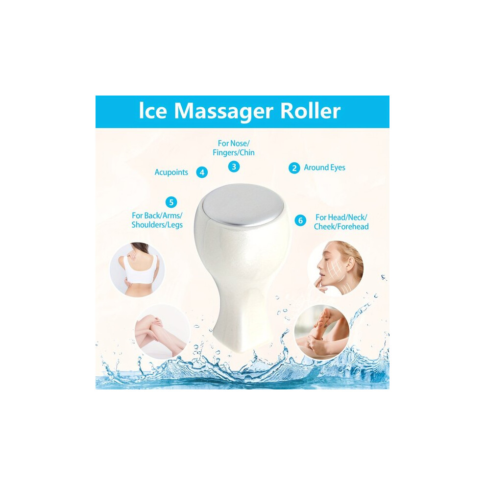 Cold Compress Facial Massager to Reduce Puffiness and Fine Lines, Plastic Ice Tool for Improved Essence Absorption and Circulation