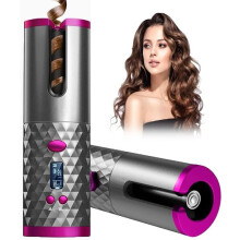 Automatic Curling Wand Cordless, 6 Temperature Settings 150-200 Adjustable Timer, Smart Sensor Stops Rotation, Portable Hair Styler