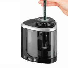Electric Pencil Sharpener with Replaceable Blade Holder for Durability, Sharpens in 3-5 Seconds, Safe Design with Auto-Stop
