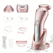 Women's Electric Shaver - Painless Hair Removal for Sensitive Skin, Home Use Device with Ergonomic Handle