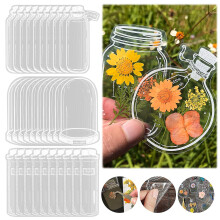 Marque-page transparent orné de véritables fleurs séchées, motif floral pressé à la main, lot de 30 pour les lecteurs amoureux de la nature