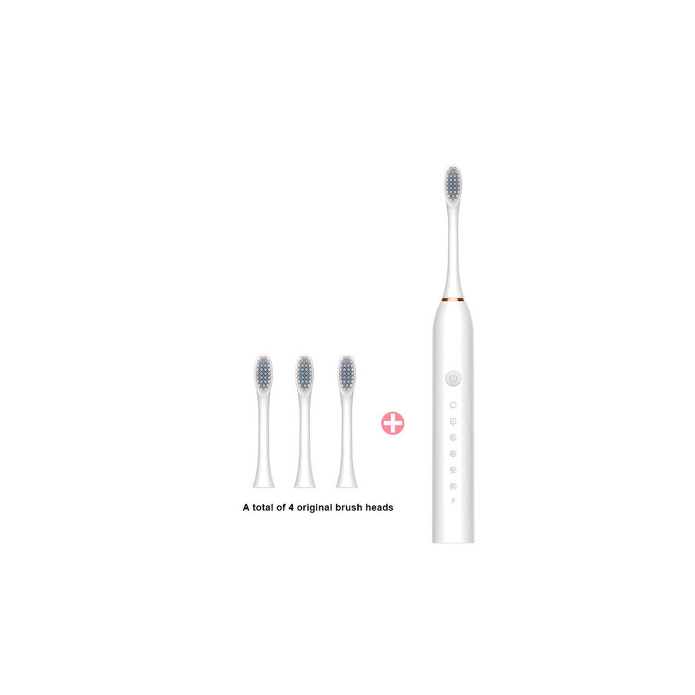 USB Rechargeable Electric Toothbrush, 42000 VPM Sonic Vibration, 2-Min Smart Timer IPX7 Waterproof for Adult Use