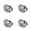 4Pcs Round Metal Tea Bag Plate Space-Saving Tea Spoon Rest 4