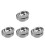 4Pcs Round Metal Tea Bag Plate Space-Saving Tea Spoon Rest 6