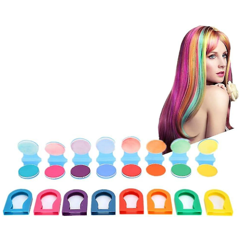 Hair Chalk Powder with 8 Vibrant Colours, Water-Soluble Hypoallergenic for Kids Adults