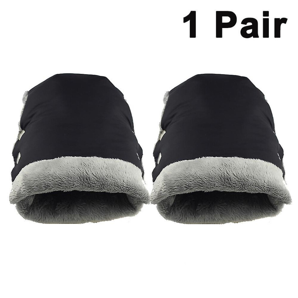Baby Stroller Gloves, Windproof Waterproof with Thickened Lining, Quick Hand Access for Stroller Handlebars