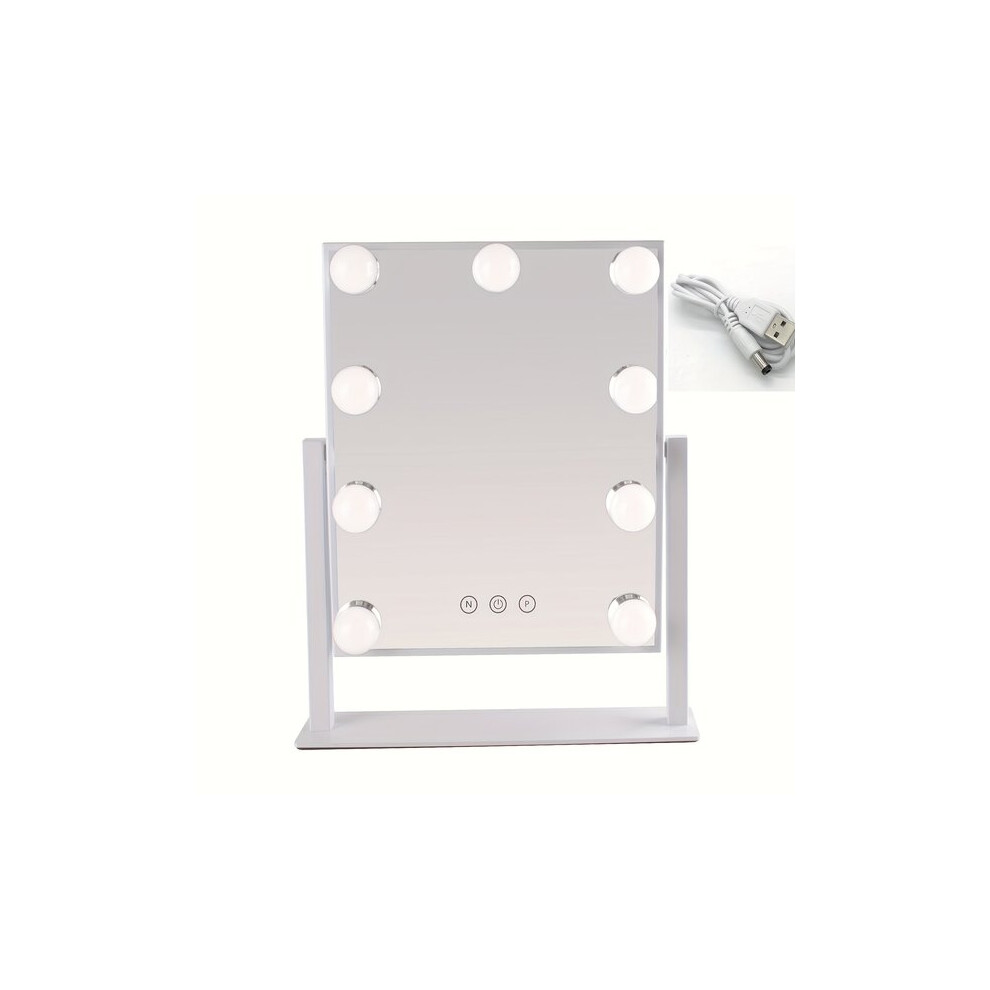 Lighted Makeup Mirror with Adjustable Brightness, Hollywood Style Illuminated Beauty Mirror for Home Vanity Skincare