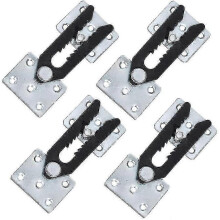 Teleskopierbare, verdeckte Sofaverbinder, 4-teiliges Set mit dreieckigen Nägeln, rostfreies Eisen, zum Verstellen und Befestigen von Ecksofas