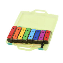 Glockenspiel Xylophone 8 Note with Durable Metal Plates Clear Sound Includes Carry Case and Mallets