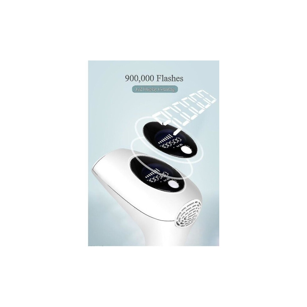 IPL Epilation Device with Quartz Lamp Skin Sensing Technology 8 Adjustable Levels for Face Legs Bikini Line Back