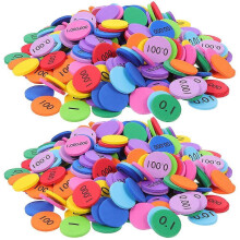 EVA Foam Place Value Disks, 320 pc Set for Early Years Maths Teaching Aid, Colourful Tactile Counting Resources for Children