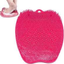 Non-slip Silicone Foot Scrubber Massage Pad with Soft Bristles - for Back, Arms Foot Care in Shower