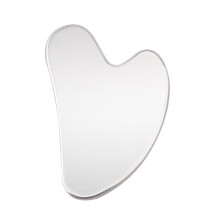 Stainless Steel Scraping Tool, Heart Shaped 304 Gua Sha for Facial Lymphatic Drainage and Body Massage, Mirror Finish, 8.4 x 5.4 cm