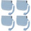 4Pcs Blue Self-Closing Small Bag Silicone Portable Storage Purse 7
