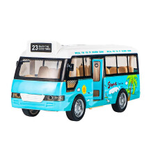 Autobús educativo inercial con luces y sonidos, juguete de plástico ABS para niños pequeños y para viajar.
