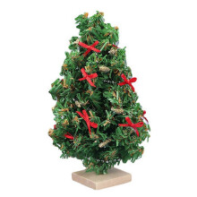 Sapin de Noël miniature réaliste pour maison de poupée, décoration en cèdre artificiel PVC de 12 cm, échelle 1/12.