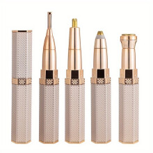 Recortadora de pelo recargable para mujer con 4 cuchillas para vello facial y corporal, recortadora de precisión para piel sensible.