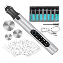 USB-C Rechargeable Engraving Pen, 3-Speed Ergonomic Design, Precise Wireless Tool for Engraving, Polishing, Drilling with 20 Attachments